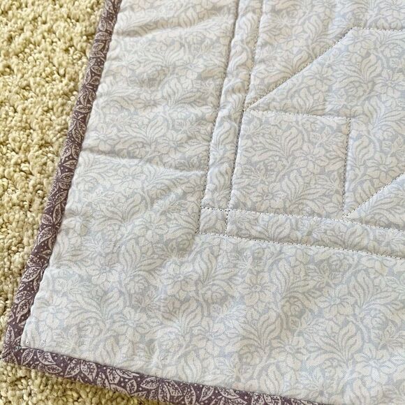 Handmade Quilted Patchwork Table Runner Pinwheel Jewel Tone Red Purple Blue - Picture 5 of 11